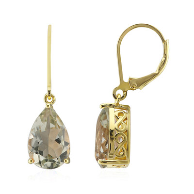 Boucles d'oreilles en argent et Améthyste verte