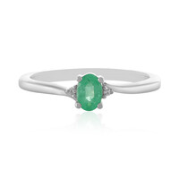 Bague en argent et Emeraude d'Ethiopie