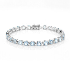 Bracelet en argent et Topaze bleu ciel