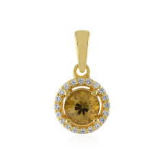 Pendentif en argent et Zircon jaune