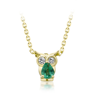 Collier en or et Emeraude de Zambie AAA (CIRARI)