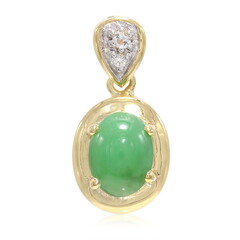 Pendentif en argent et Chrysoprase impériale