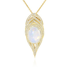 Collier en or et Opale Welo AAA (de Melo)