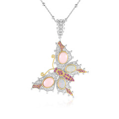 Collier en argent et Opale rose (Dallas Prince Designs)