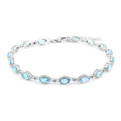 Bracelet en argent et Topaze bleu Suisse