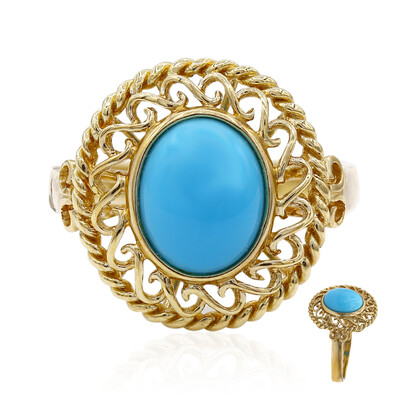 Bague en or et Turquoise arizona