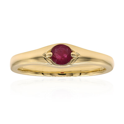 Bague en or et Béryl rouge