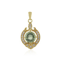 Pendentif en argent et Améthyste verte