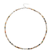 Collier en argent et Jaspe Océan