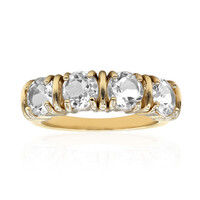 Bague en argent et Topaze blanche