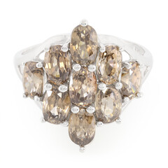 Bague en argent et Zircon cannelle
