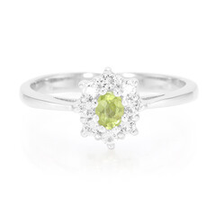 Bague en argent et Péridot de Mandchourie