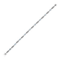 Bracelet en platine et Aigue-Marine Santa Maria (CUSTODANA)