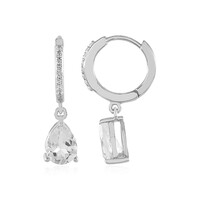 Boucles d'oreilles en argent et Topaze blanche