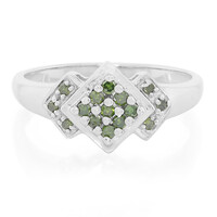 Bague en argent et Diamant fantaisie