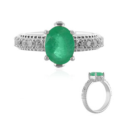 Bague en argent et Emeraude d'Ethiopie