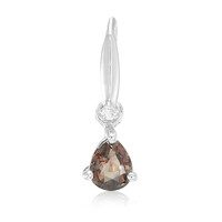 Pendentif en argent et Saphir à couleur changeante non chauffé
