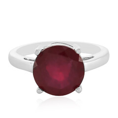 Bague en argent et Rubis de Madagascar