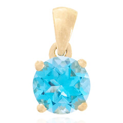 Pendentif en or et Topaze bleu Suisse