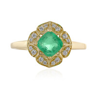 Bague en or et Emeraude d'Ethiopie