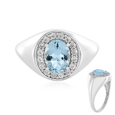 Bague en or et Aigue-Marine Santa Maria