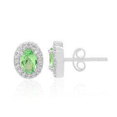 Boucles d'oreilles en argent et Grenat Tsavorite