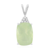 Pendentif en argent et Préhnite