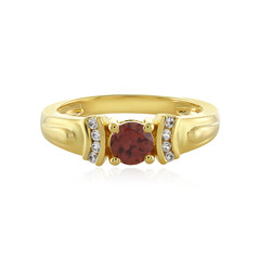 Bague en argent et Zircon rouge