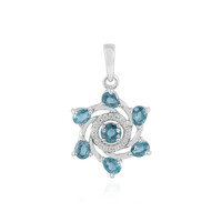 Pendentif en argent et Kyanite bleu pétrole