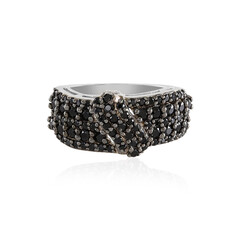 Bague en argent et Spinelle noir