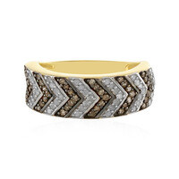 Bague en argent et Diamant champagne I4