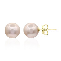 Boucles d'oreilles en argent et Perle Ming rose (TPC)