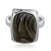 Bague en argent et Silex des Monts Sainte-Croix