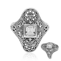 Bague en argent et Topaze blanche