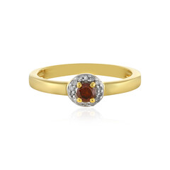 Bague en argent et Diamant rouge I4