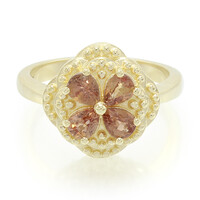Bague en or et Saphir Padparadscha non chauffé