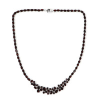 Collier en argent et Grenat du Mozambique