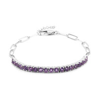 Bracelet en argent et Améthyste