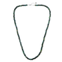 Collier en argent et Agate mousse