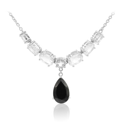 Collier en argent et Spinelle noir