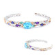 Bracelet en argent et Topaze bleu ciel (Gems en Vogue)