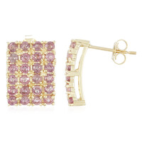 Boucles d'oreilles en or et Saphir Padparadscha non chauffé (AMAYANI)
