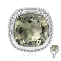 Bague en argent et Améthyste verte