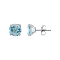 Boucles d'oreilles en argent et Topaze bleu ciel