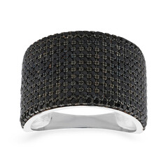 Bague en argent et Spinelle noir