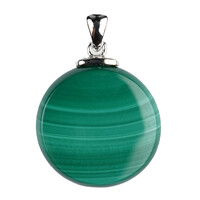 Pendentif en argent et Malachite