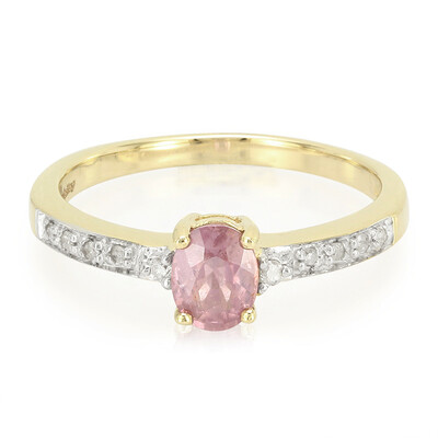 Bague en or et Saphir Padparadscha non chauffé