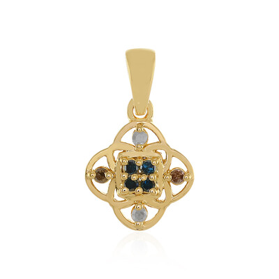 Pendentif en argent et Diamant bleu I3