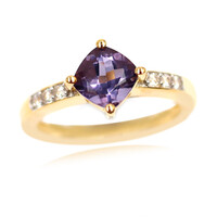 Bague en argent et Quartz Myrtille