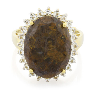 Bague en argent et Quartz Dinosaure